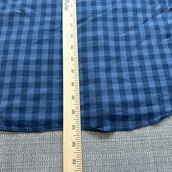 Faherty Shirt Mens XXL Blue Check Button Long Sleeve Lightweight Casual‎ Comfort - Picture 7 of 8